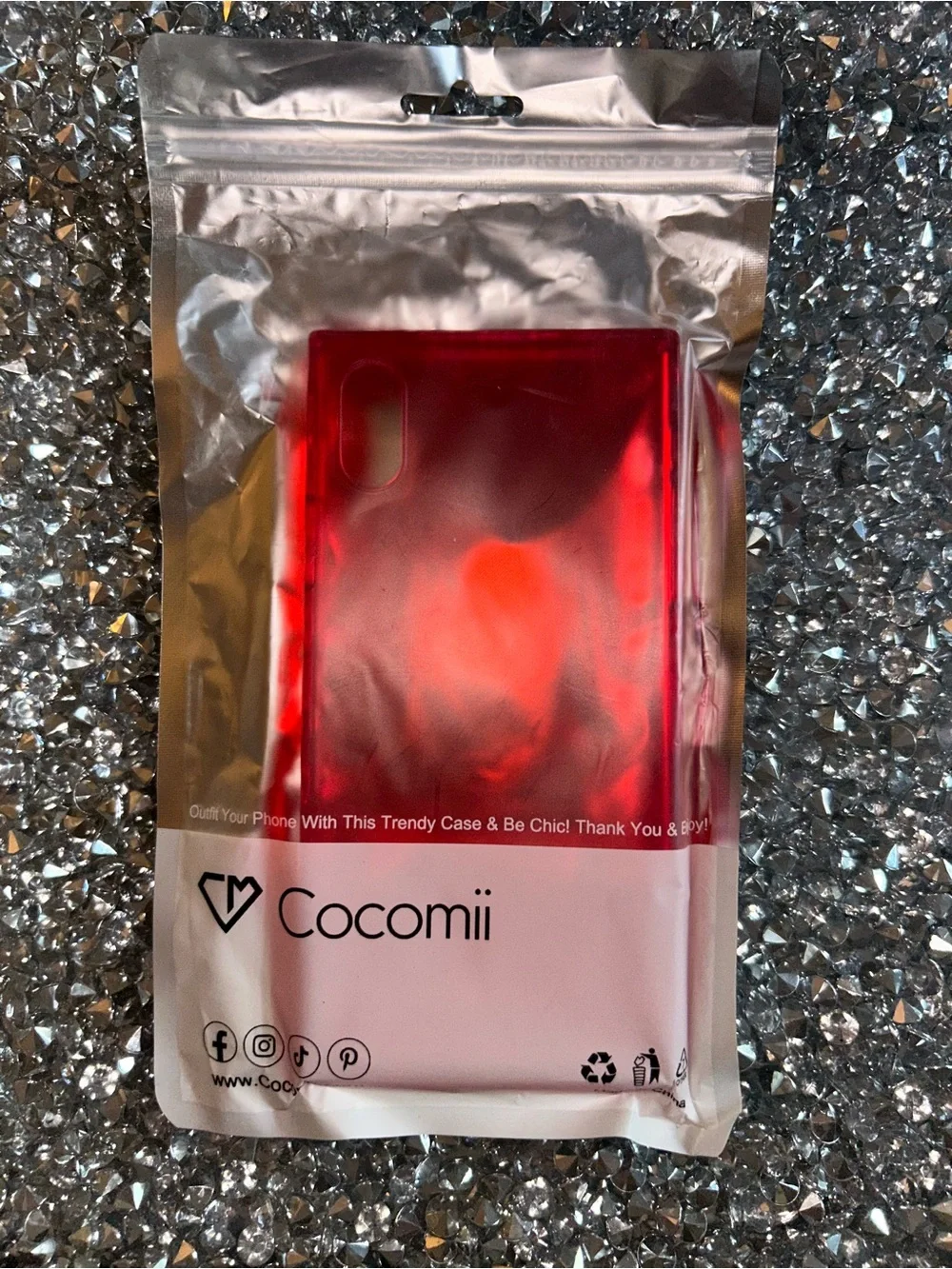 Red Clear Protective Case for iPhone XS